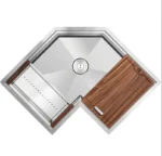 Undermount Stainless Steel single bowlKitchen Sink, multifunctional kitchen，stainless steel white sink，Durable Kitchen Equipment