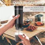 EAS-Wireless Electric Portable Espresso Coffee Machine Portable Coffee Maker 3-In-1 Capsule Powder Travel Coffee Maker Sliver