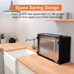 1800W Air Fryer Toaster Oven, Fabuletta 10-in-1 Countertop Convection Air Fryer Oven,Flip Up & Away Capability for Storage Space