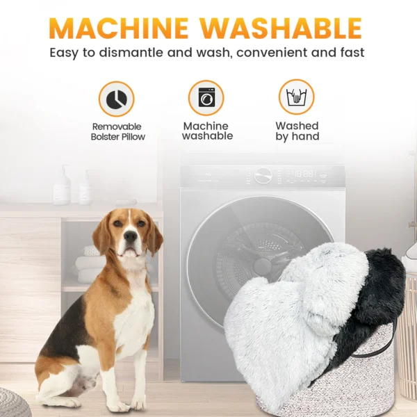 Cushion Pet Product Long Plush Dog Bed Warm Plush Cat House Big Size Square Soft Dog Beds For Large Dogs Puppy Bed House Nest  ﻿
