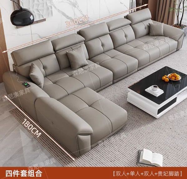 Modern Minimalist Sofa Leather Recliner Corner Living Room Sofa Relaxing Comfortable Muebles Para Habitacion Home Accessories